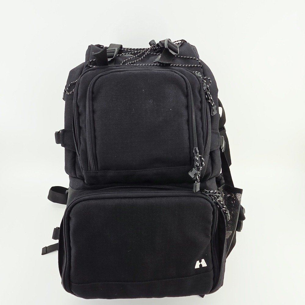 Hakuba PSBP-40 Black Two-Compartment Camera Utility Backpack Dividers Canvas